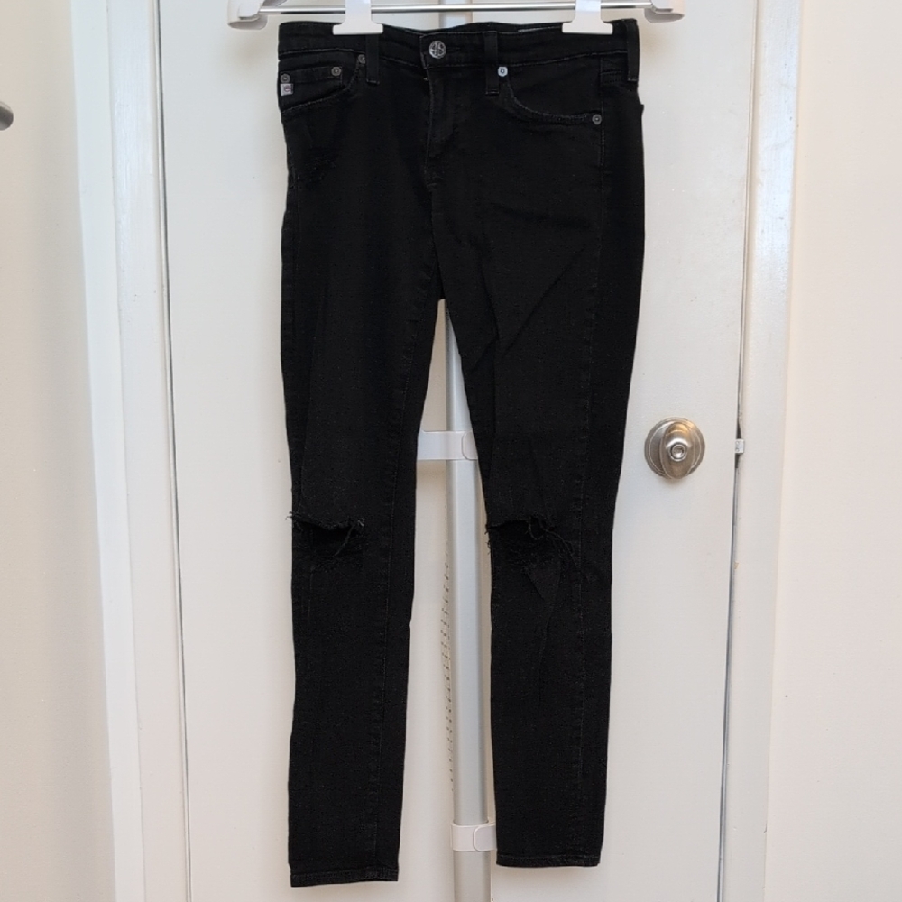 AG Adriano Goldschmied Charcoal Super Skinny Jeans